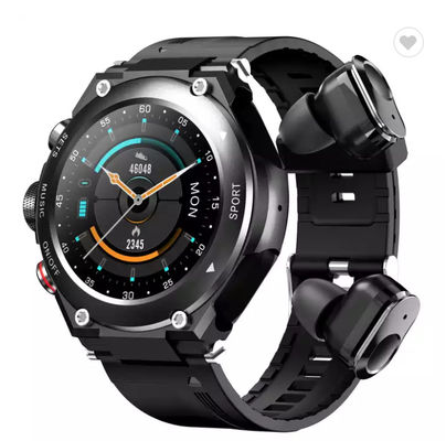 Manual Ce Rohs Smart Watch T92 Smartwatch With Earbuds Tws Earphone
