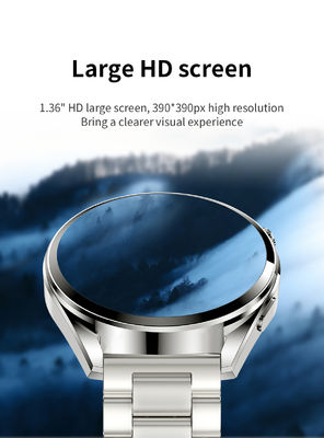 HD 210mAh Mens Sport Touchscreen Bluetooth Call Smartwatch 1.36''