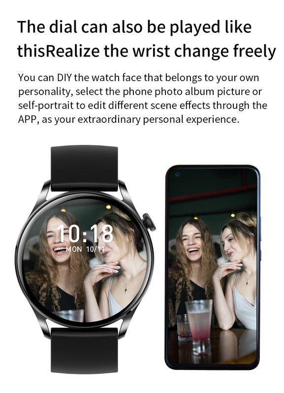 L18 Sport Round Shape Smartwatch 1.28 &quot;Color Health GPS Fitness Smartwatch