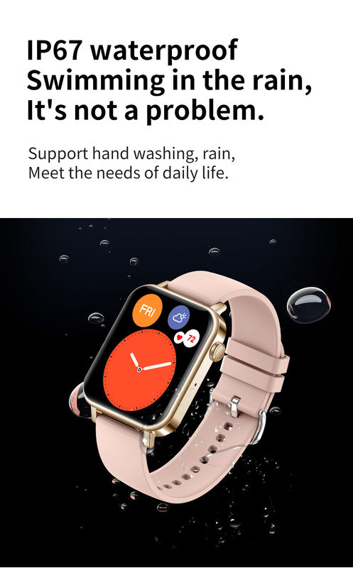 1.69&quot; TFT Round Screen IP67 Bluetooth Calling Smartwatch With Water Reminder Android IOS